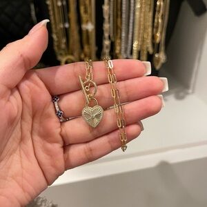 Gold Heart Pendant Necklace
